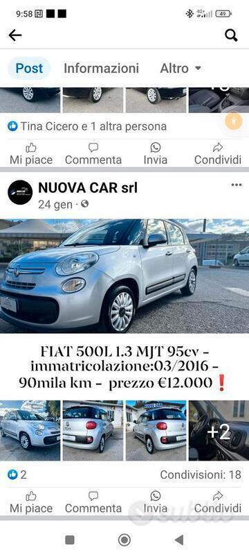 Usato 2016 Fiat 500L 1.2 Diesel 85 CV (12.000 €)