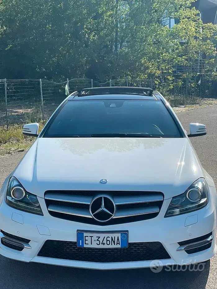 Usata Mercedes C220 Avantgarde 170 CV (125 kW) 2014 Bianco Coupé