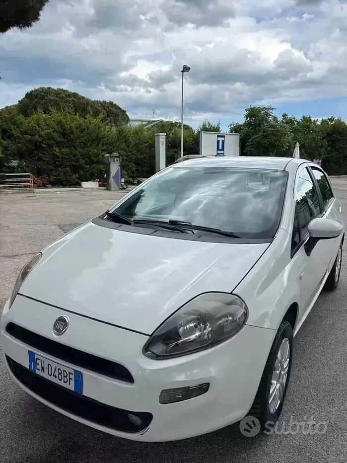 Usata Fiat Punto Lounge 70 CV (51 kW) 2014 Bianco Utilitaria