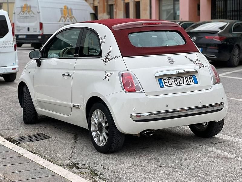 Usata Fiat 500 75 CV (55 kW) 2010 Bianco Cabrio