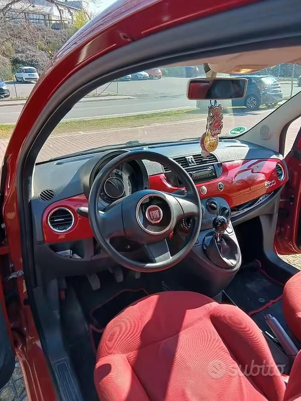 Usata Fiat 500 Pop 69 CV (50 kW) 2009 Rosso Cabrio