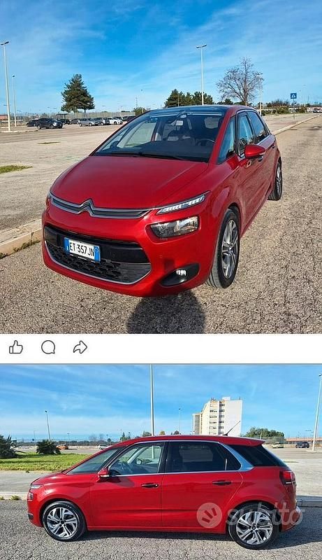 Usata Citroën C4 Picasso Exclusive 115 CV (84 kW) 2014 Rosso Monovolume