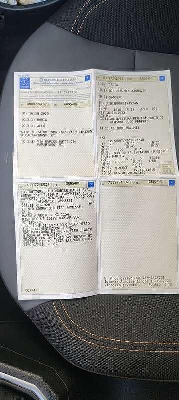 Usata Dacia Sandero Extreme 110 CV (80 kW) 2023 Verde Berlina