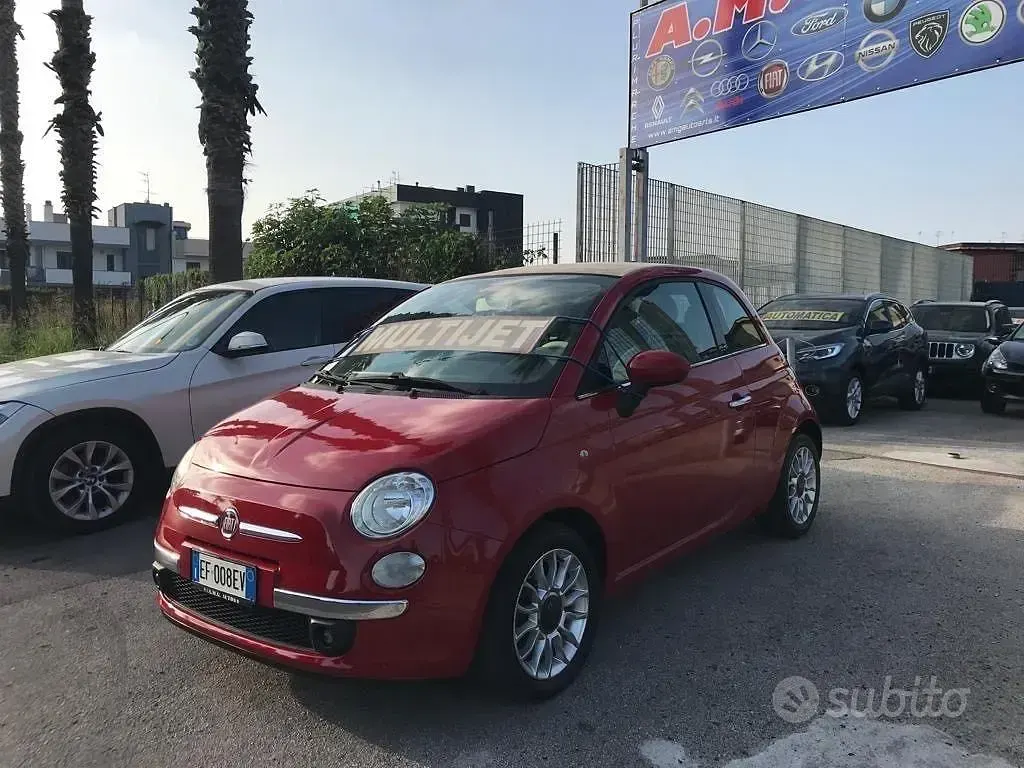 Usata Fiat 500C Lounge 95 CV (69 kW) 2011 Rosso Cabrio