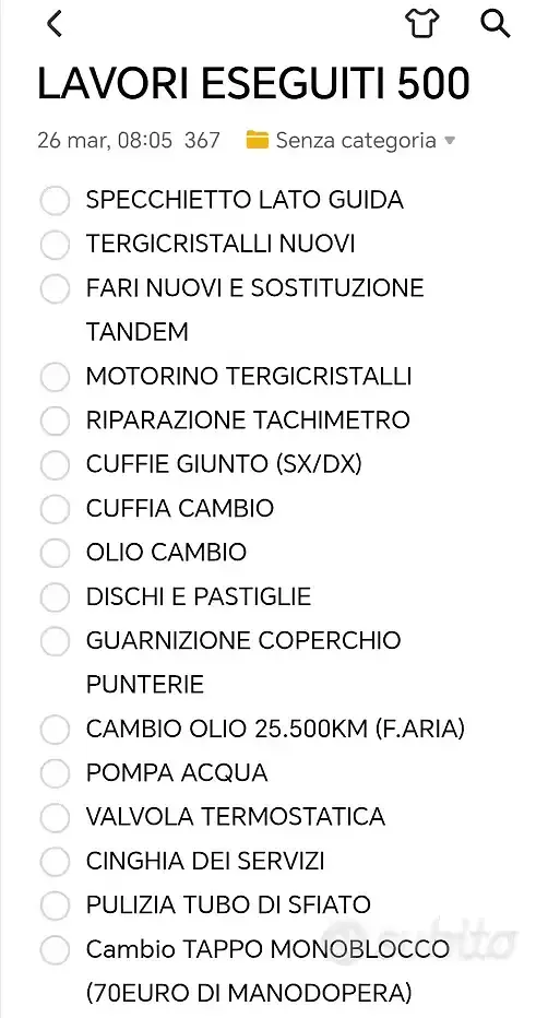 Usata Fiat 500 41 CV (30 kW) 1994 Verde Utilitaria