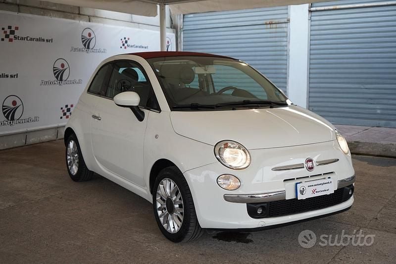 Usata Fiat 500C Lounge 69 CV (50 kW) 2014 Bianco Cabrio