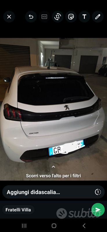 Bianco Usata 2021 Peugeot 208 Due volumi | 13.000 € (Buon prezzo) - Immagine 1/2