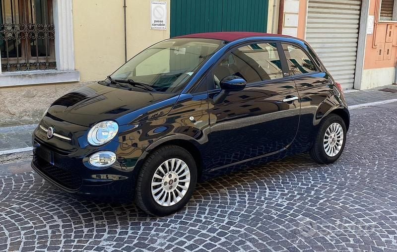 Usata Fiat 500 70 CV (51 kW) 2020 Nero Cabrio