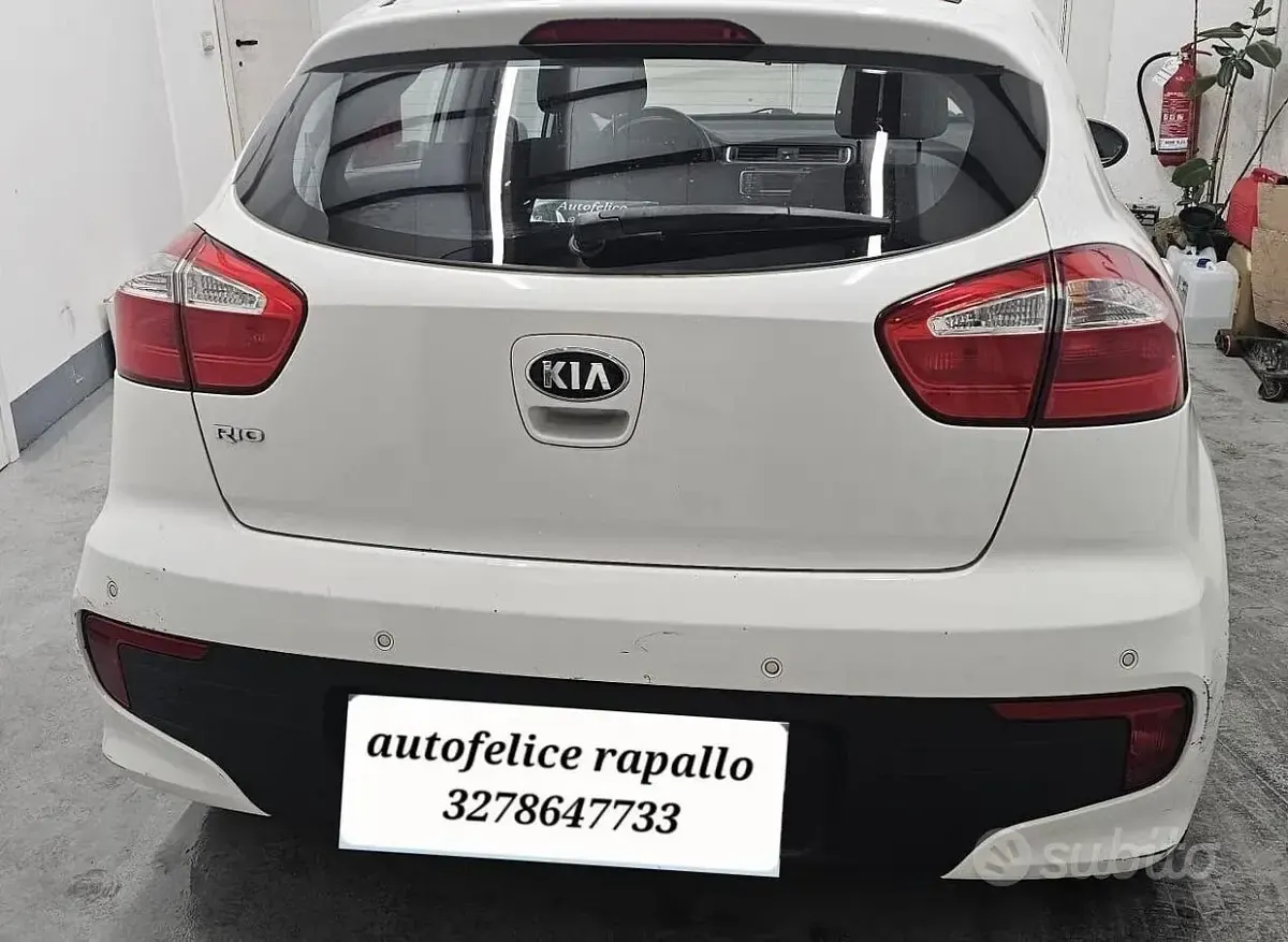 Usata Kia Rio Active 85 CV (62 kW) 2016 Bianco Utilitaria