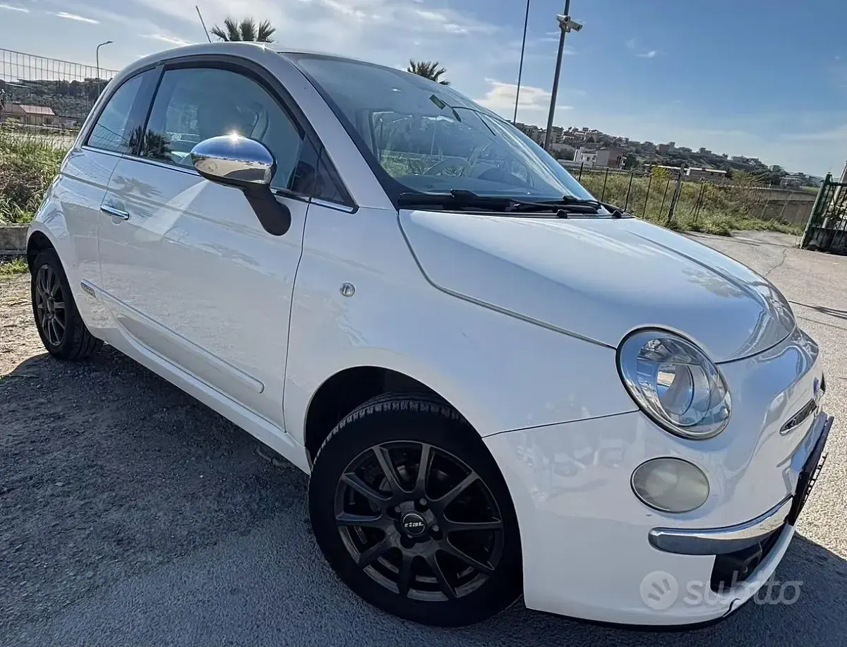 Usata Fiat 500 75 CV (55 kW) 2009 Bianco Cabrio
