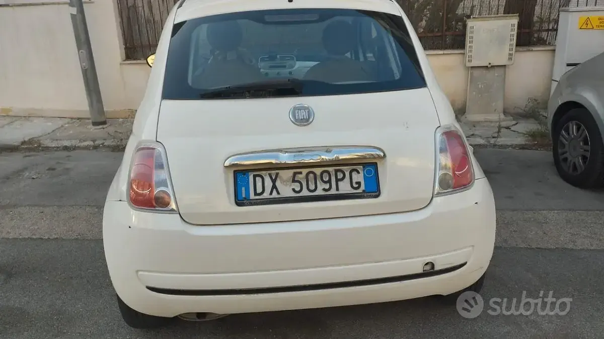 Usata Fiat 500 69 CV (50 kW) 2009 Bianco Cabrio
