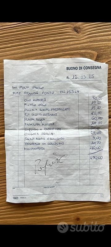 Usata Fiat Grande Punto 65 CV (47 kW) 2007 Grigio Utilitaria