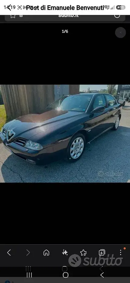 Usata Alfa Romeo 166 150 CV (110 kW) 2002 Nero Berlina