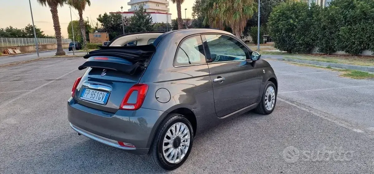 Usata Fiat 500C Lounge 69 CV (50 kW) 2018 Grigio Cabrio