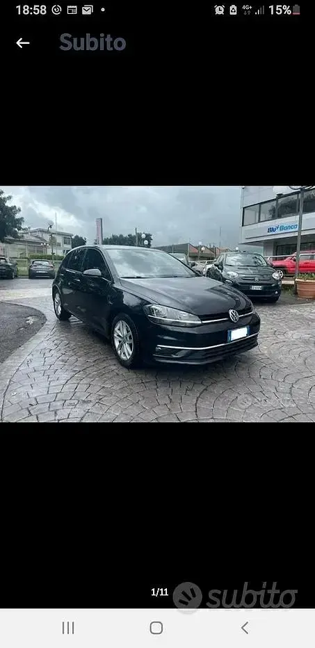 Usata VW Golf VII 110 CV (80 kW) 2017 Nero Utilitaria