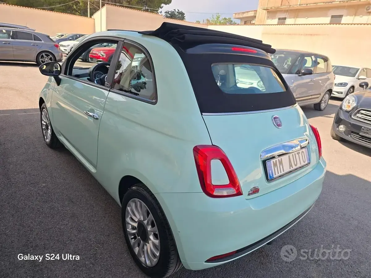 Usata Fiat 500C Mirror 69 CV (50 kW) 2017 Blu Cabrio