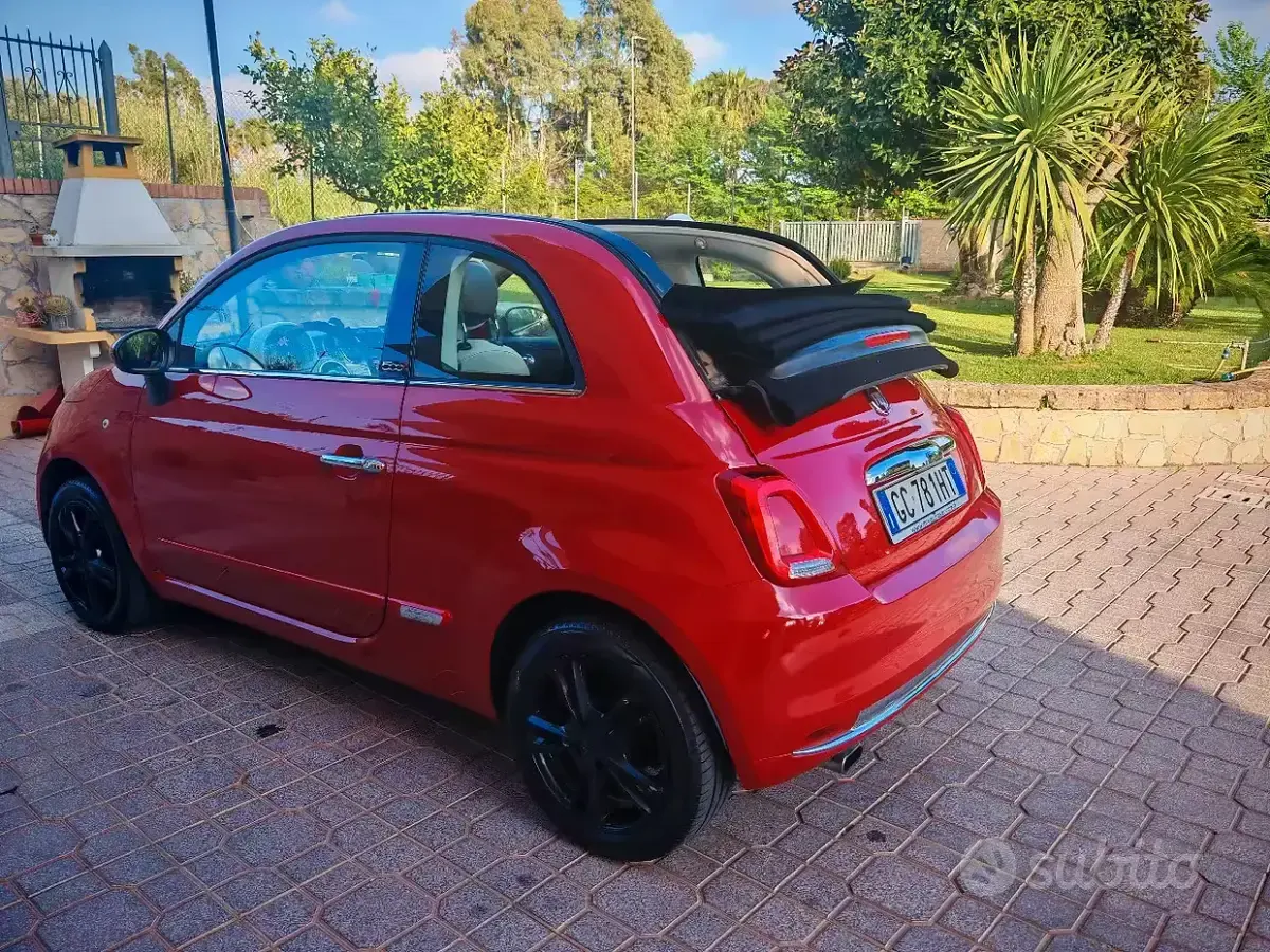 Usata Fiat 500 69 CV (50 kW) 2017 Rosso Cabrio