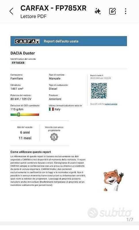 Usata Dacia Duster Lauréate 110 CV (80 kW) 2018 Grigio SUV