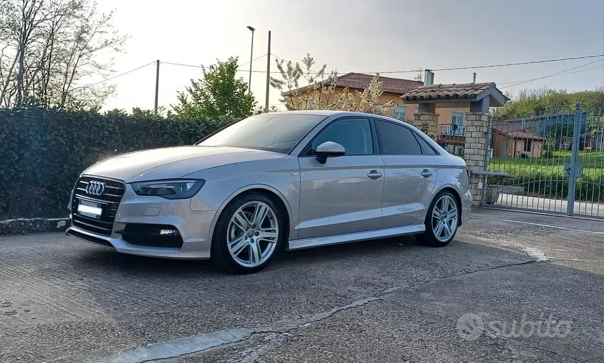 Usata Audi A3 S-Line 105 CV (77 kW) 2014 Grigio Berlina