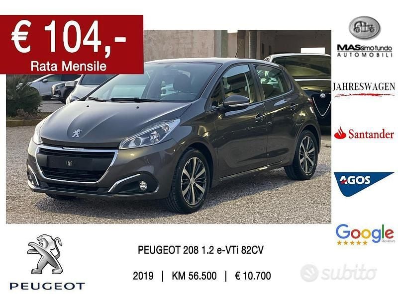 Usata Peugeot 208 Active 82 CV (60 kW) 2019 Grigio Utilitaria