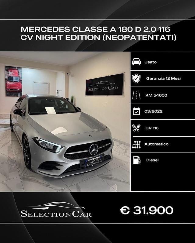 Argento Usata 2022 Mercedes A180 Premium Tre volumi | 31.900 € (Cara) - Immagine 1/4