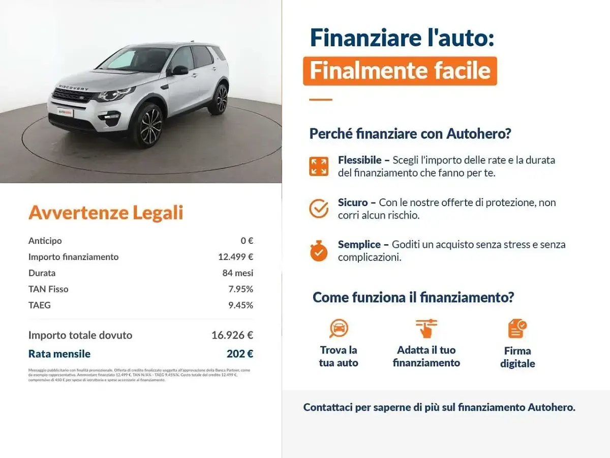 Usata Land Rover Discovery Sport Pure 150 CV (110 kW) 2016 Argento SUV