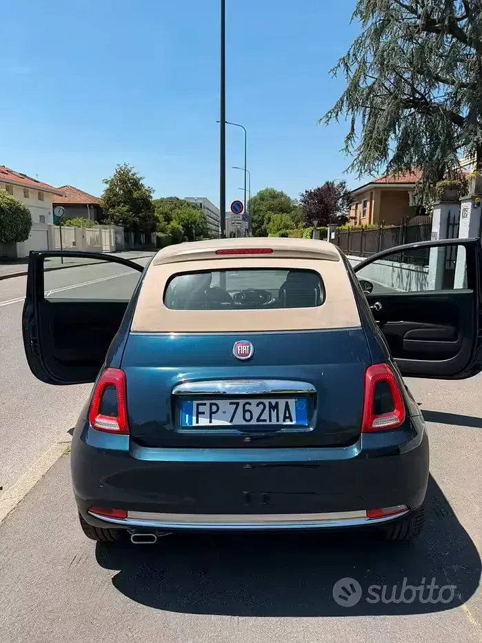 Usata Fiat 500C Lounge 69 CV (50 kW) 2018 Bluazzurro Cabrio