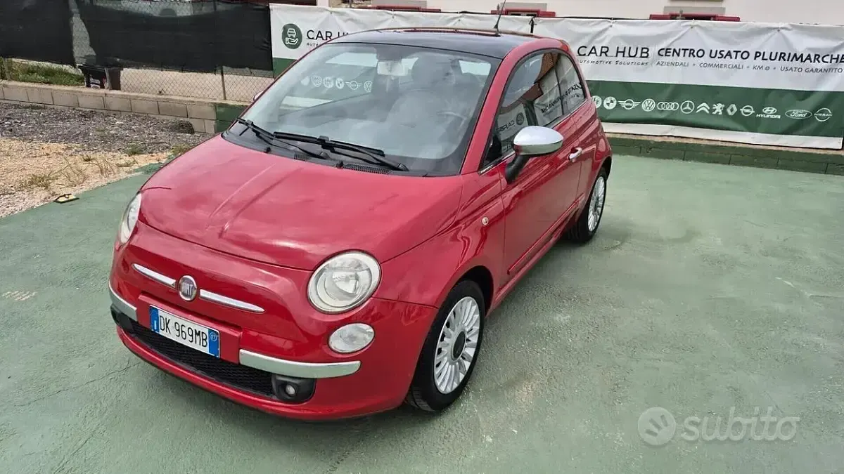 Usata Fiat 500 Lounge 75 CV (55 kW) 2008 Rosso Berlina