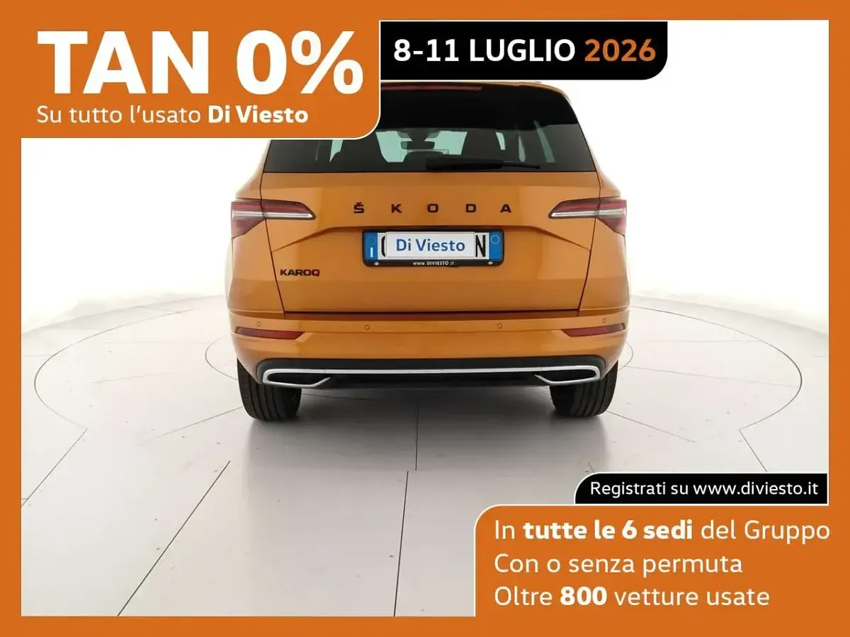 Usata Skoda Karoq SportLine 150 CV (110 kW) 2023 Arancione sunset metallizzato SUV