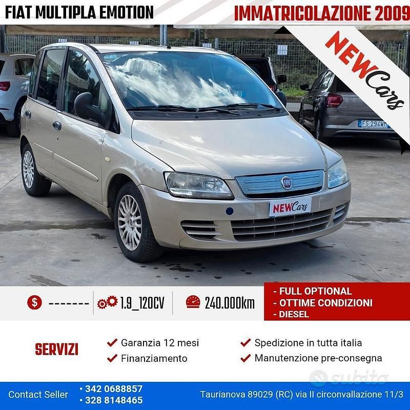 Usata Fiat Multipla Emotion 120 CV (88 kW) 2009 Beige Monovolume