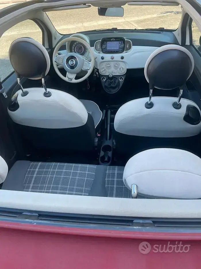 Usata Fiat 500 Lounge 69 CV (50 kW) 2018 Bianco Cabrio