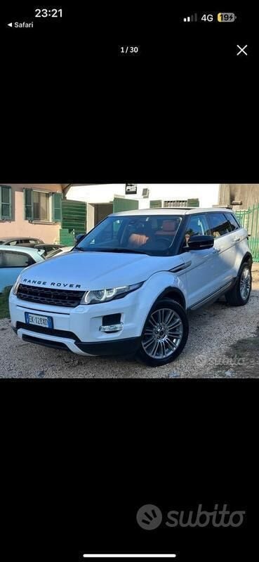 Usata Land Rover Range Rover evoque Prestige 150 CV (110 kW) 2011 Bianco SUV