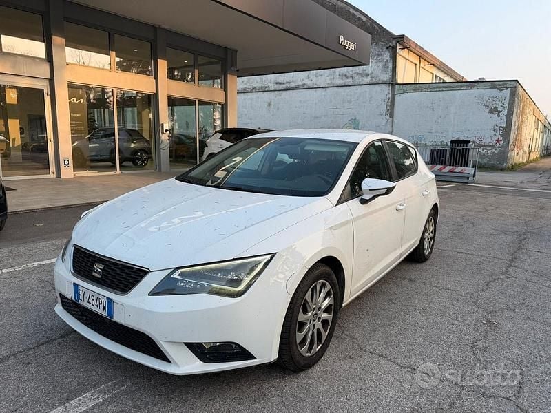 Usata Seat Leon Business 110 CV (80 kW) 2015 Bianco Berlina