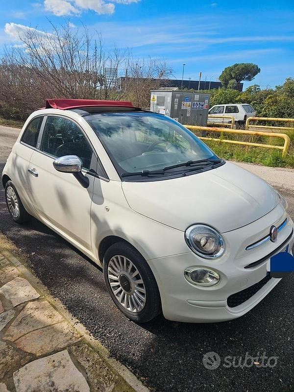 Usata Fiat 500 69 CV (50 kW) 2018 Bianco Cabrio