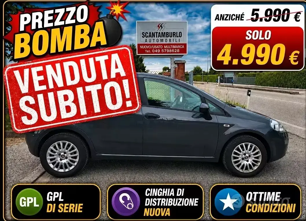Usata Fiat Punto Street 77 CV (56 kW) 2014 Utilitaria