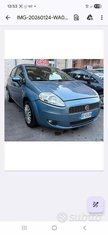 Usata Fiat Grande Punto 75 CV (55 kW) 2009 Blu Utilitaria