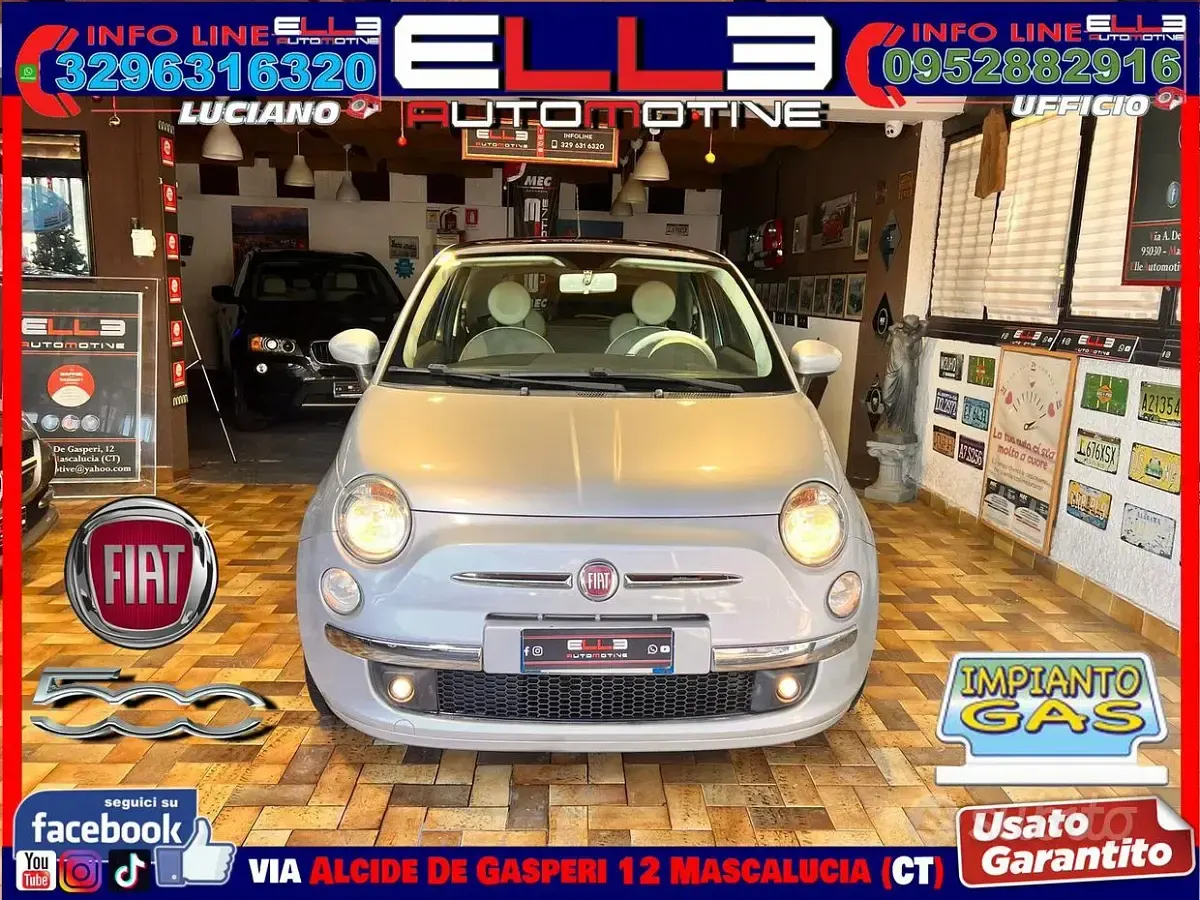 Usata Fiat 500 69 CV (50 kW) 2012 Grigio Berlina
