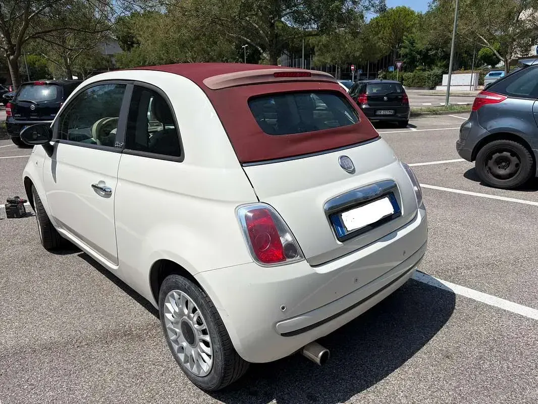 Usata Fiat 500C Pop 69 CV (50 kW) 2010 Bianco Cabrio