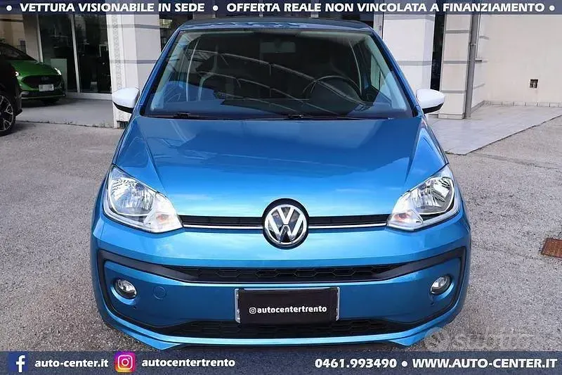 Begagnad VW up! high up! 60 HK (44 kW) 2018 Blå Halvkombi