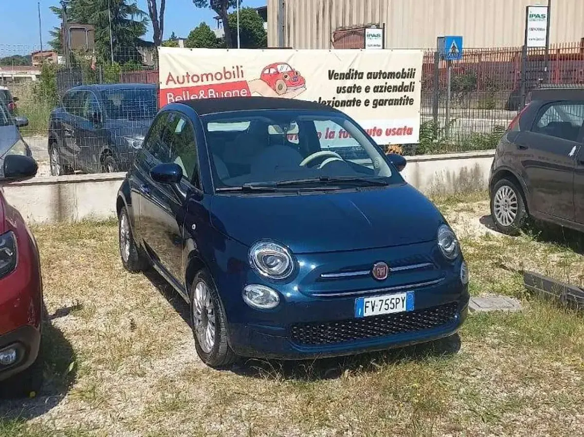 Usata Fiat 500C Dolcevita 69 CV (50 kW) 2019 Blù metallizzato Cabrio