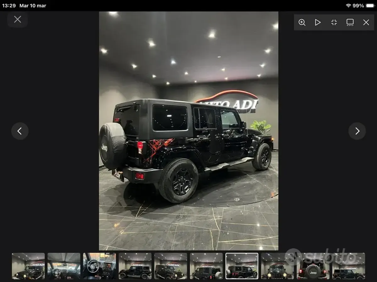 Usata Jeep Wrangler Sahara 284 CV (208 kW) 2016 Nero SUV