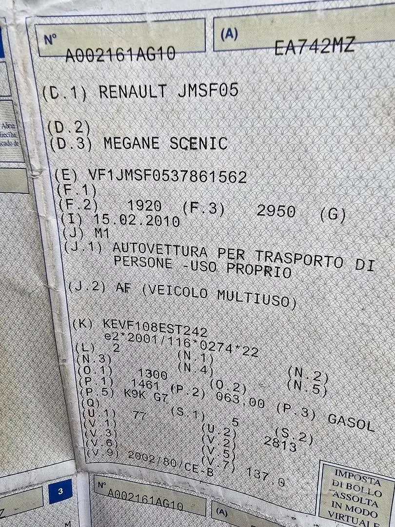 Usata Renault Scénic 100 CV (73 kW) 2010 Monovolume