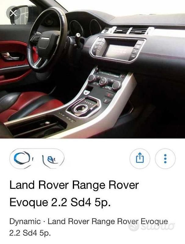 Usata Land Rover Range Rover evoque 2012 Bianco SUV