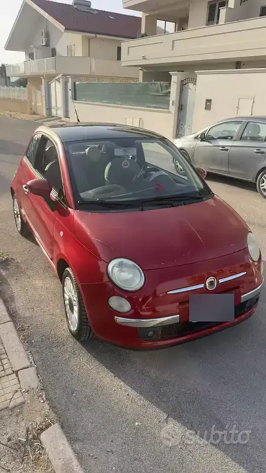 Usata Fiat 500 100 CV (73 kW) 2010 Rosso Berlina