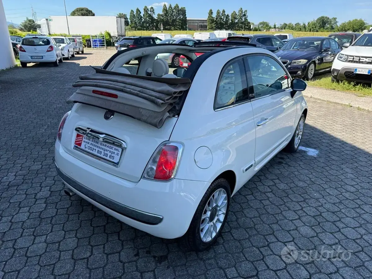 Usata Fiat 500C Lounge 69 CV (50 kW) 2012 Bianco Cabrio