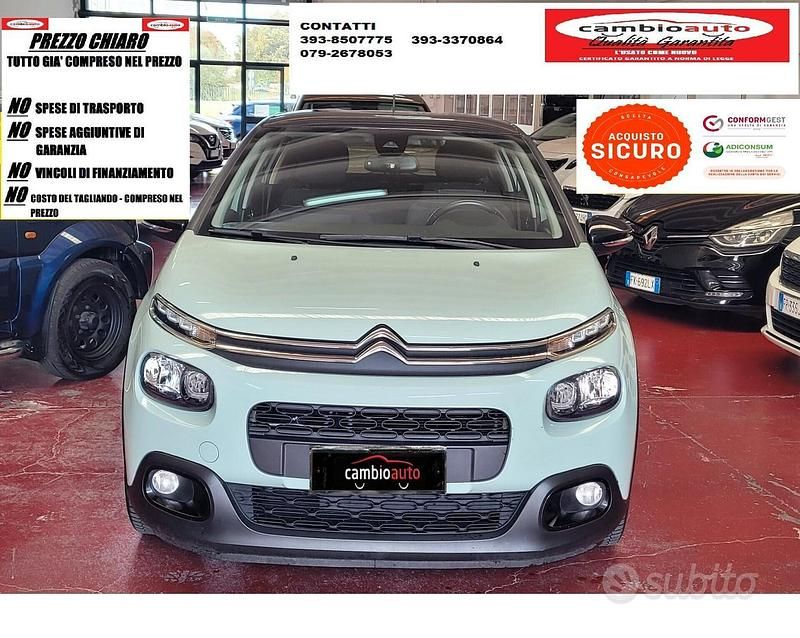 Usata Citroën C3 PureTech 81 CV (59 kW) 2018 Verde Utilitaria