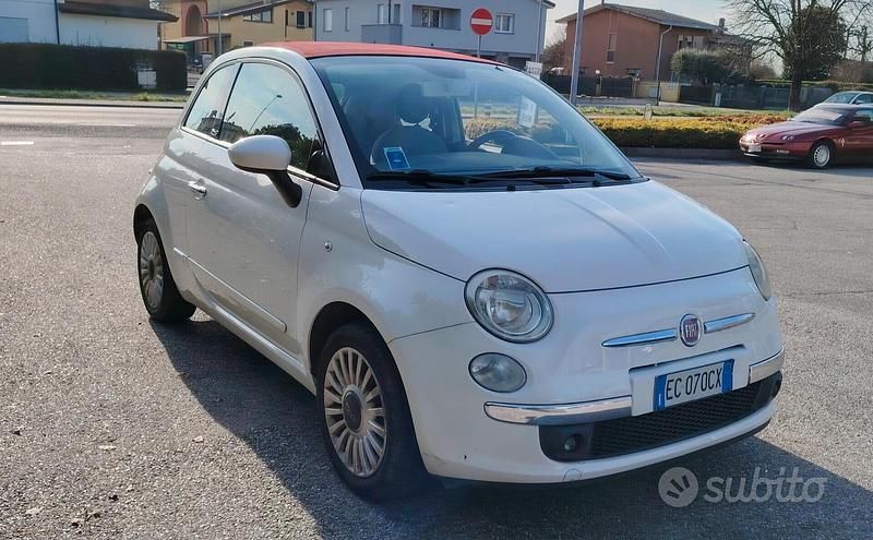 Usata Fiat 500 Lounge 69 CV (50 kW) 2010 Bianco Cabrio