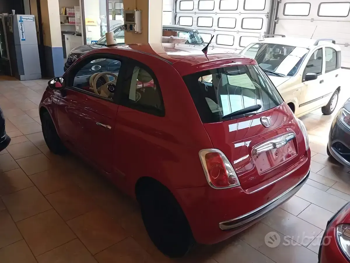 Usata Fiat 500 Pop 69 CV (50 kW) 2009 Rosso Cabrio
