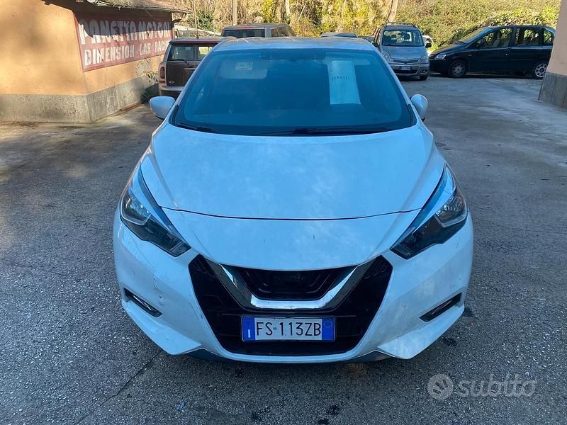 Usata Nissan Micra Acenta 69 CV (50 kW) 2018 Bianco Berlina