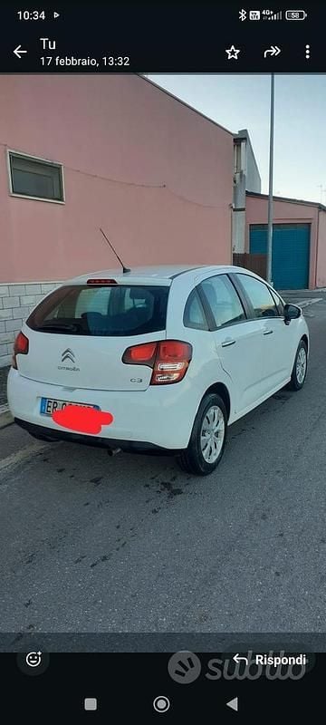 Usata Citroën C3 95 CV (69 kW) 2013 Bianco Berlina
